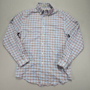 L.L.Bean Mens Plaid Button‎ Down Shirt Wrinkle Resistant Trim Fit Casual
